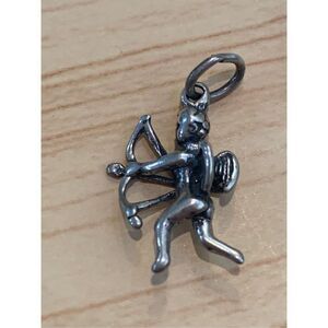 Cupid Valentines Sterling Silver Jewelry Charm